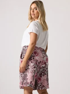 Shorts*Yours Curve Paisley Crinkle Shorts
