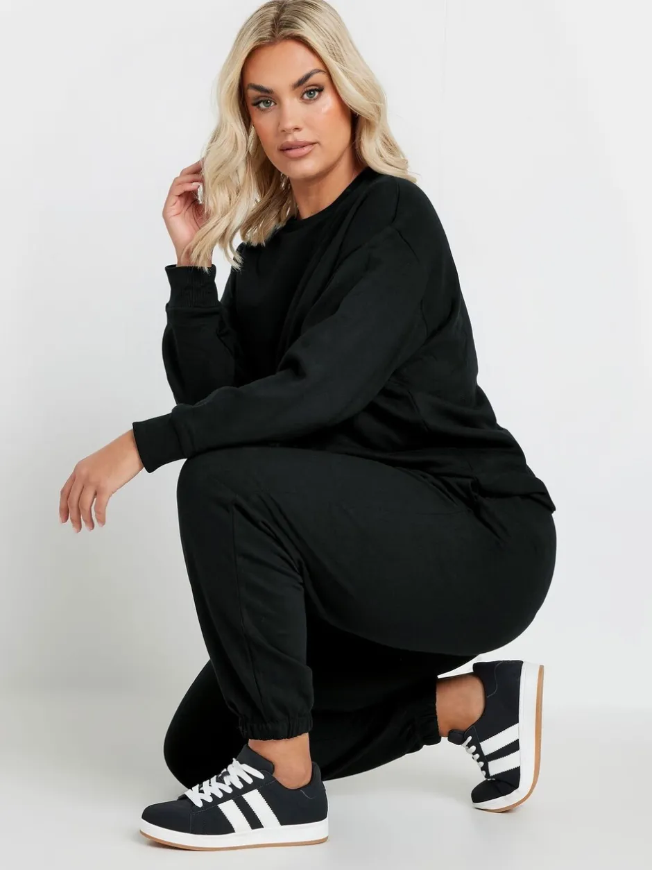Hoody's En Sweatshirts*Yours Curve Sweatshirt & Joggers Set