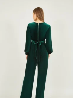 Jumpsuits En Playsuits*Yumi - Fluwelen jumpsuit met lange mouwen