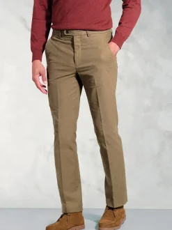 Formele Broek*Brook Taverner - Brushed Cord Trousers Zand