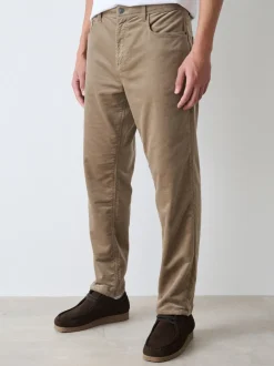 Broeken En Chino's*Next - Motionflex Corduroy Stretch Trousers Zand