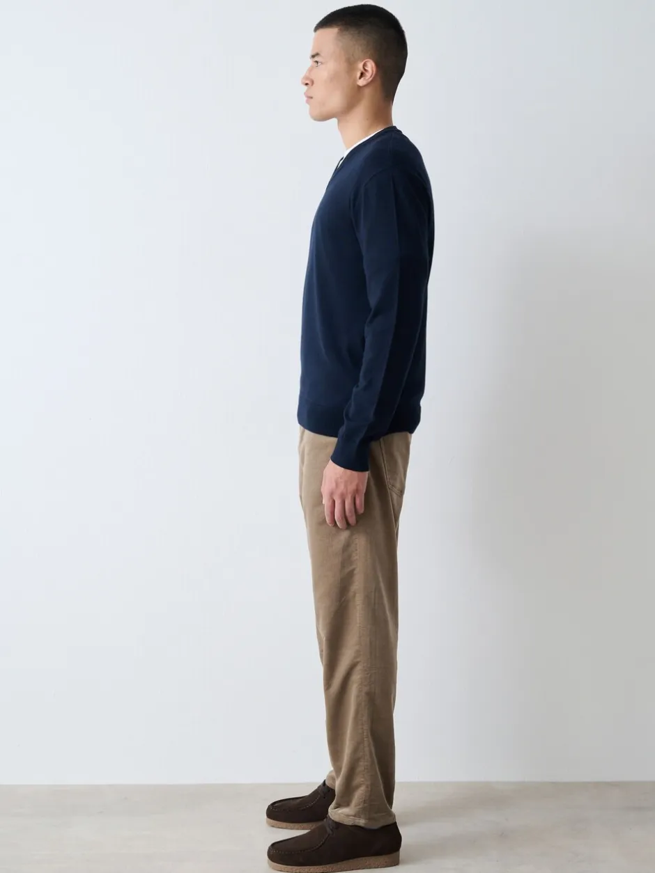 Broeken En Chino's*Next - Motionflex Corduroy Stretch Trousers Zand