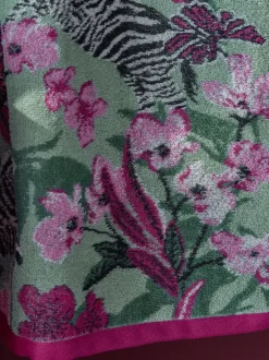 Handdoeken En Badmatten|Next Zebra 100% katoenen handdoek met bloemenprint