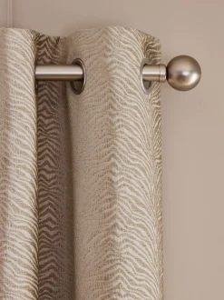 Gordijnen|Gordijnen*Next Zebra Chenille Oogjes Gevoerde Gordijnen