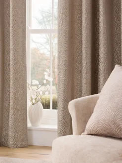Gordijnen|Gordijnen*Next Zebra Chenille Oogjes Gevoerde Gordijnen