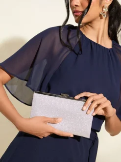 Tassen En Portemonnees*Friends Like These Zilver - Occasion Clutch Bag