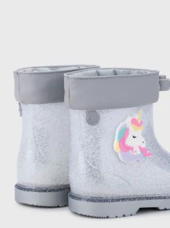 Laarzen*Igor - Glitter Unicorn Ankle Wellies Zilver