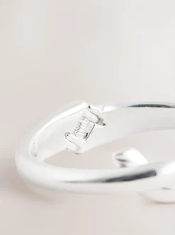Sieraden|Next - Cross-Over Hinge Bangle Zilverkleurig
