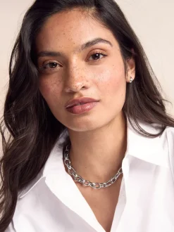 Sieraden|Next - Double Link Chunky Chain Necklace Zilverkleurig