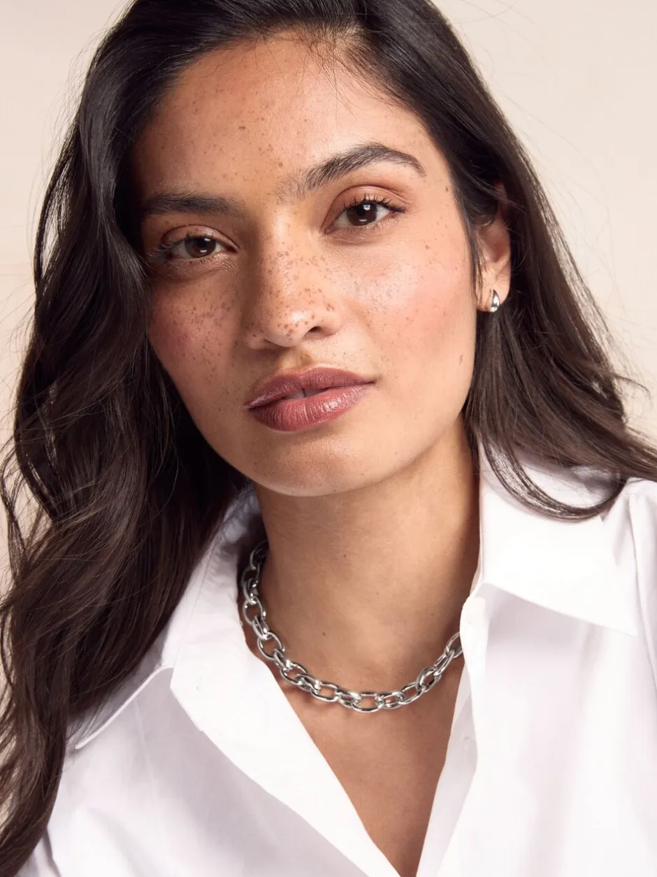 Sieraden|Next - Double Link Chunky Chain Necklace Zilverkleurig
