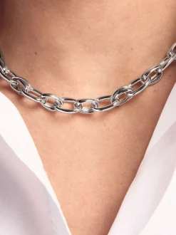 Sieraden|Next - Double Link Chunky Chain Necklace Zilverkleurig