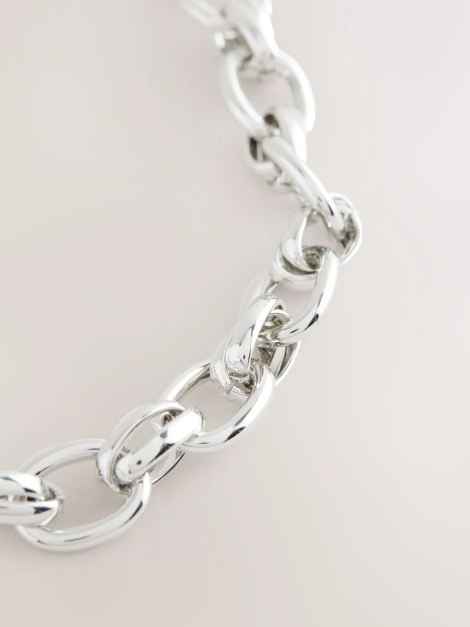 Sieraden|Next - Double Link Chunky Chain Necklace Zilverkleurig