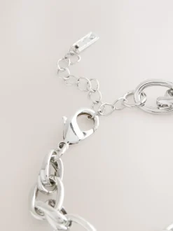 Sieraden|Next - Double Link Chunky Chain Bracelet Zilverkleurig
