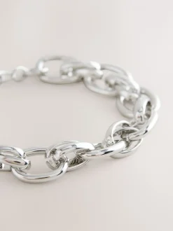 Sieraden|Next - Double Link Chunky Chain Bracelet Zilverkleurig