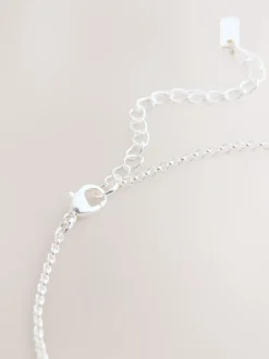 Sieraden*Next - Ketting met hangertje van vereende ringen Zilverkleurig