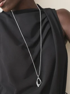 Sieraden|Next Zilverkleurig - Long Pendant Necklace