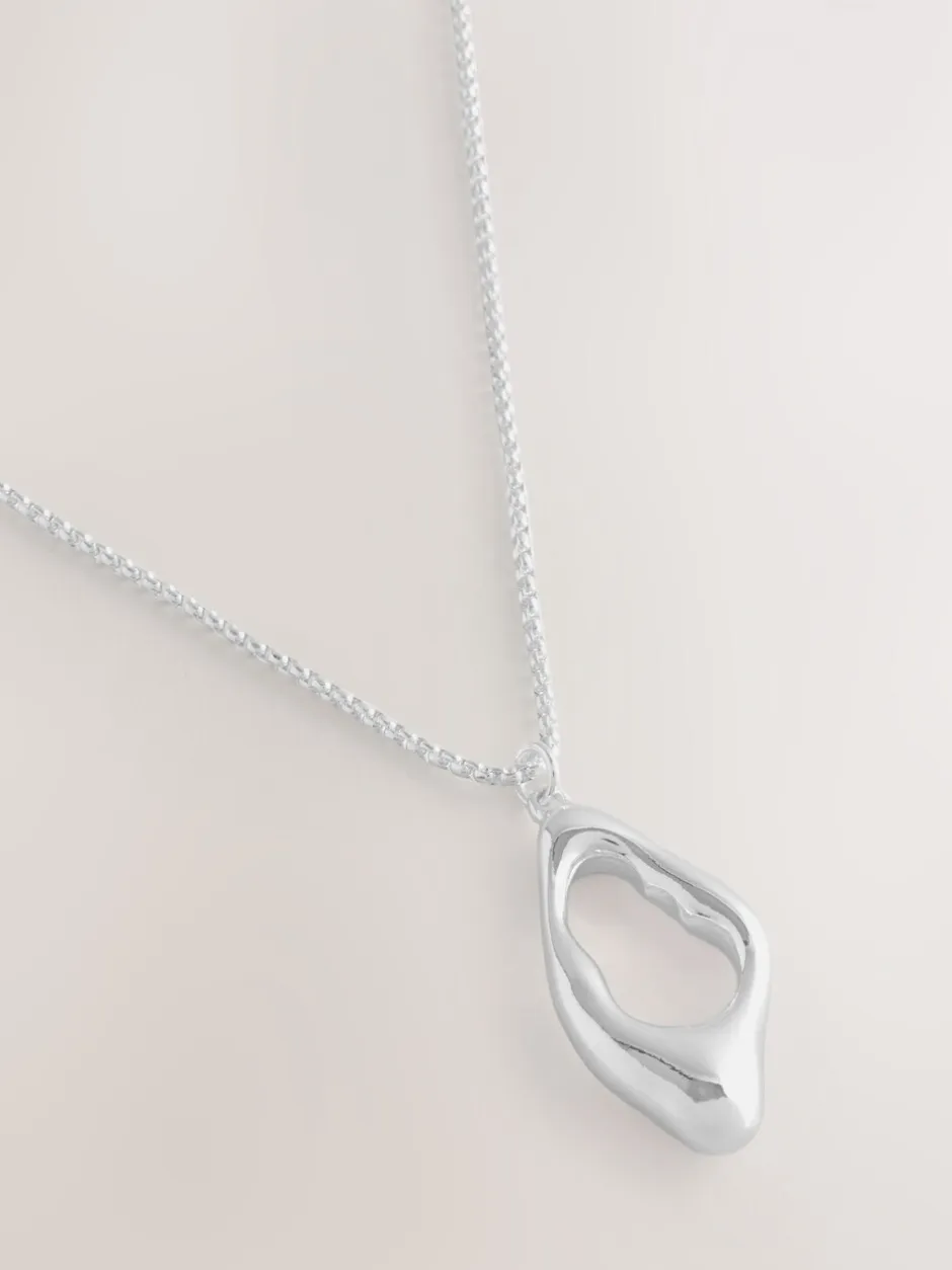 Sieraden|Next Zilverkleurig - Long Pendant Necklace