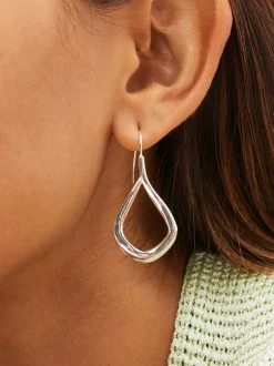 Sieraden|Next - Traanvormige oorringen Zilverkleurig