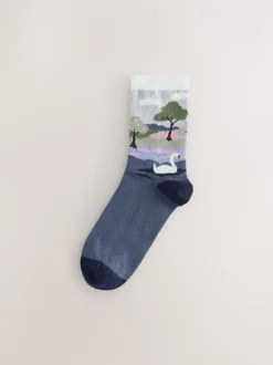 Sokken En Panty's|Next - Warm Handle Cotton Ankle Socks 2 Pack Zwanenscène