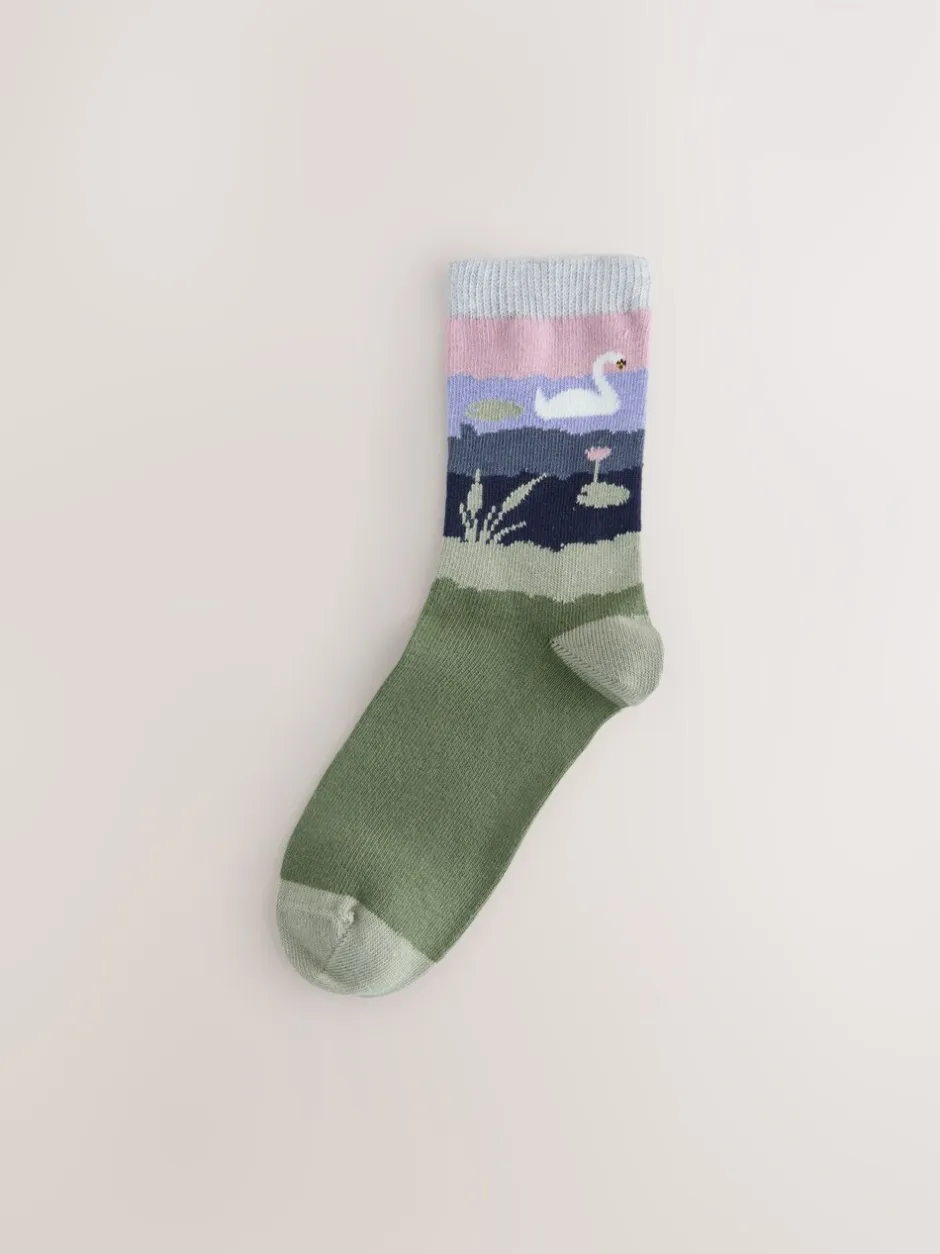Sokken En Panty's|Next - Warm Handle Cotton Ankle Socks 2 Pack Zwanenscène