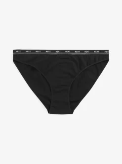 Onderbroeken*Next Zwart - 4 Katoenen slipjes met logotailleband
