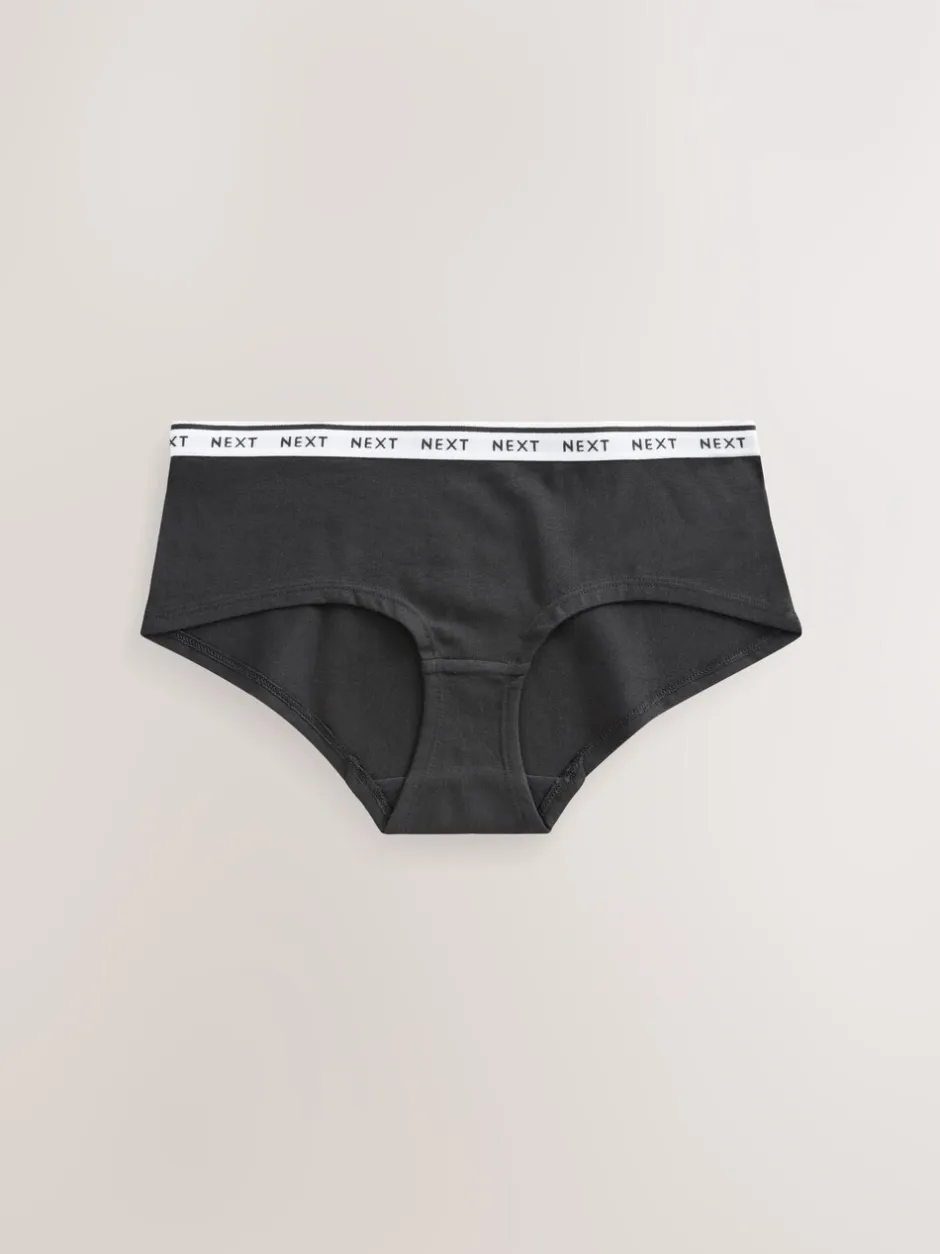 Onderbroeken*Next - 7 Katoenen slipjes met logotailleband Zwart