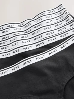 Onderbroeken*Next - 7 Katoenen slipjes met logotailleband Zwart