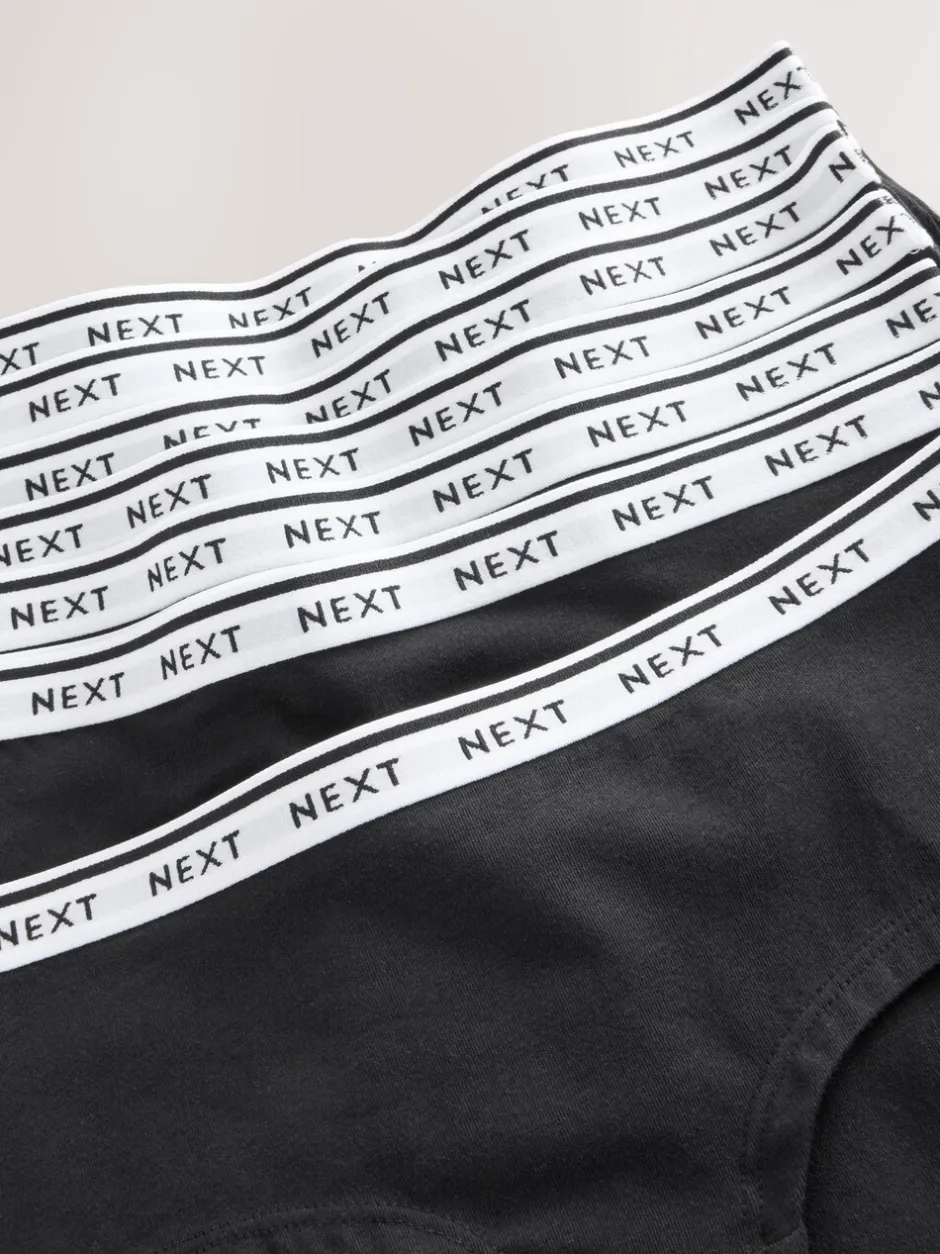 Onderbroeken*Next - 7 Katoenen slipjes met logotailleband Zwart