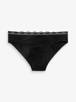 Onderbroeken*Next - 4 Katoenen slipjes met logotailleband Zwart