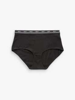 Onderbroeken|Next Zwart - 4 Katoenen slipjes met logotailleband