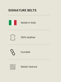 Riemen En Bretels|Next - 100% leather Signature Belt Zwart
