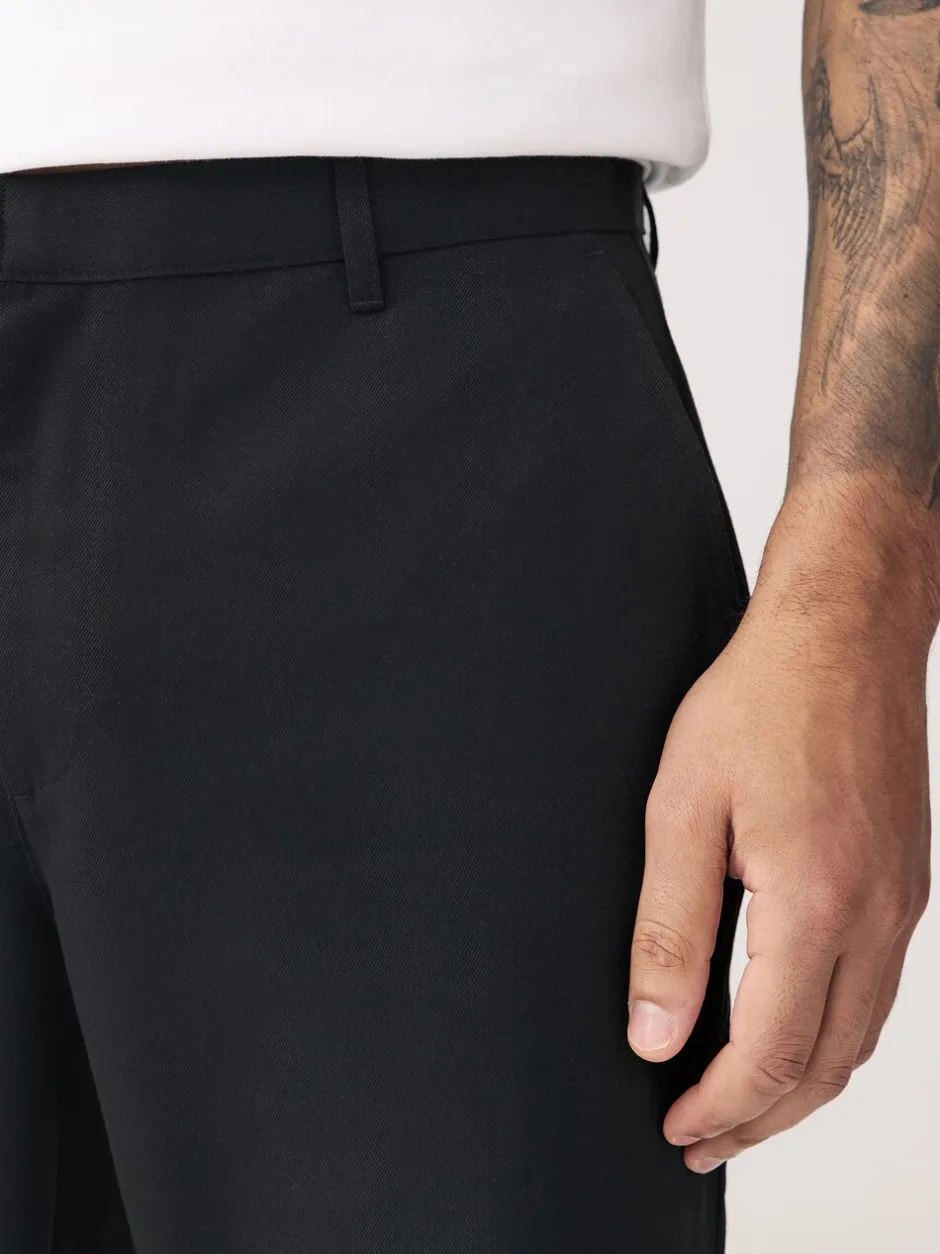 Formele Broek|Next - 2 Modieuze broeken zonder bandplooi Zwart