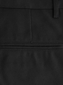 Formele Broek|Next - 2 Modieuze broeken zonder bandplooi Zwart