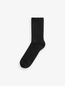 Sokken En Panty's|Sportkleding*Next Zwart - 3 Paar geribbelde enkelsokken met verzachte onderkant en voetholteondersteuning