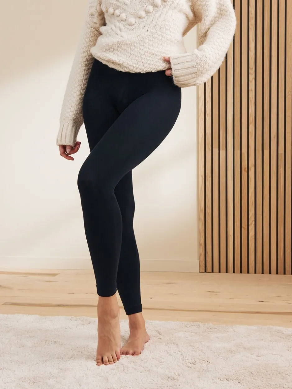 Sokken En Panty's*Next - 1 paar met fleece gevoerde thermische maillot zonder voet Zwart
