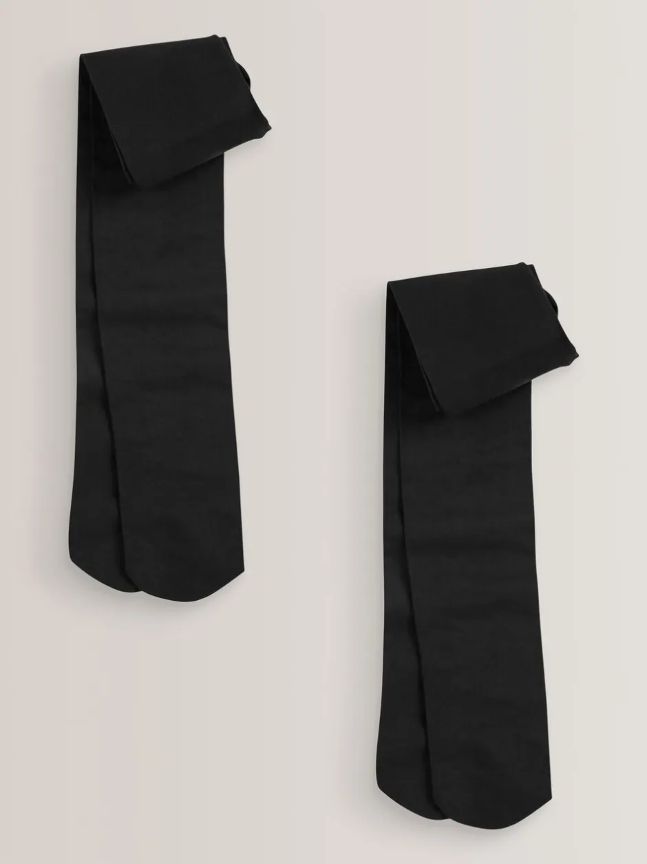 Sokken En Panty's|Schoolkleding*Next - 2 Schoolpanty's van 80 denier Zwart