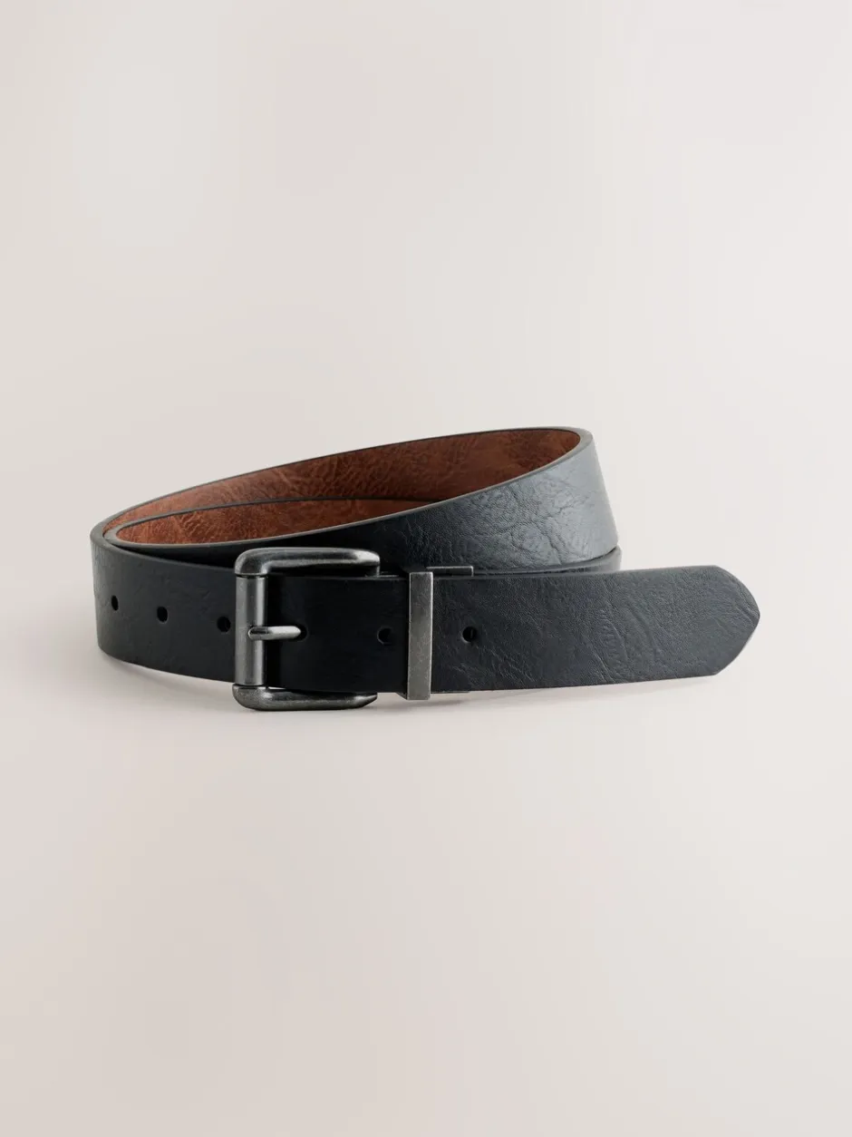 Riemen En Bretels|Next Zwart - Aan twee kanten draagbare riem