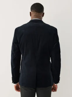Smokings En Feestkleding|Blazers En Business-Jasjes*Next - Aansluitend - Motionflex stretchyfluwelen Blazer Zwart