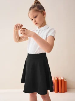 Schoolkleding|Shorts En Rokken|Next - Aantrekskirt voor school met jersey stretch (3-17jr) Zwart
