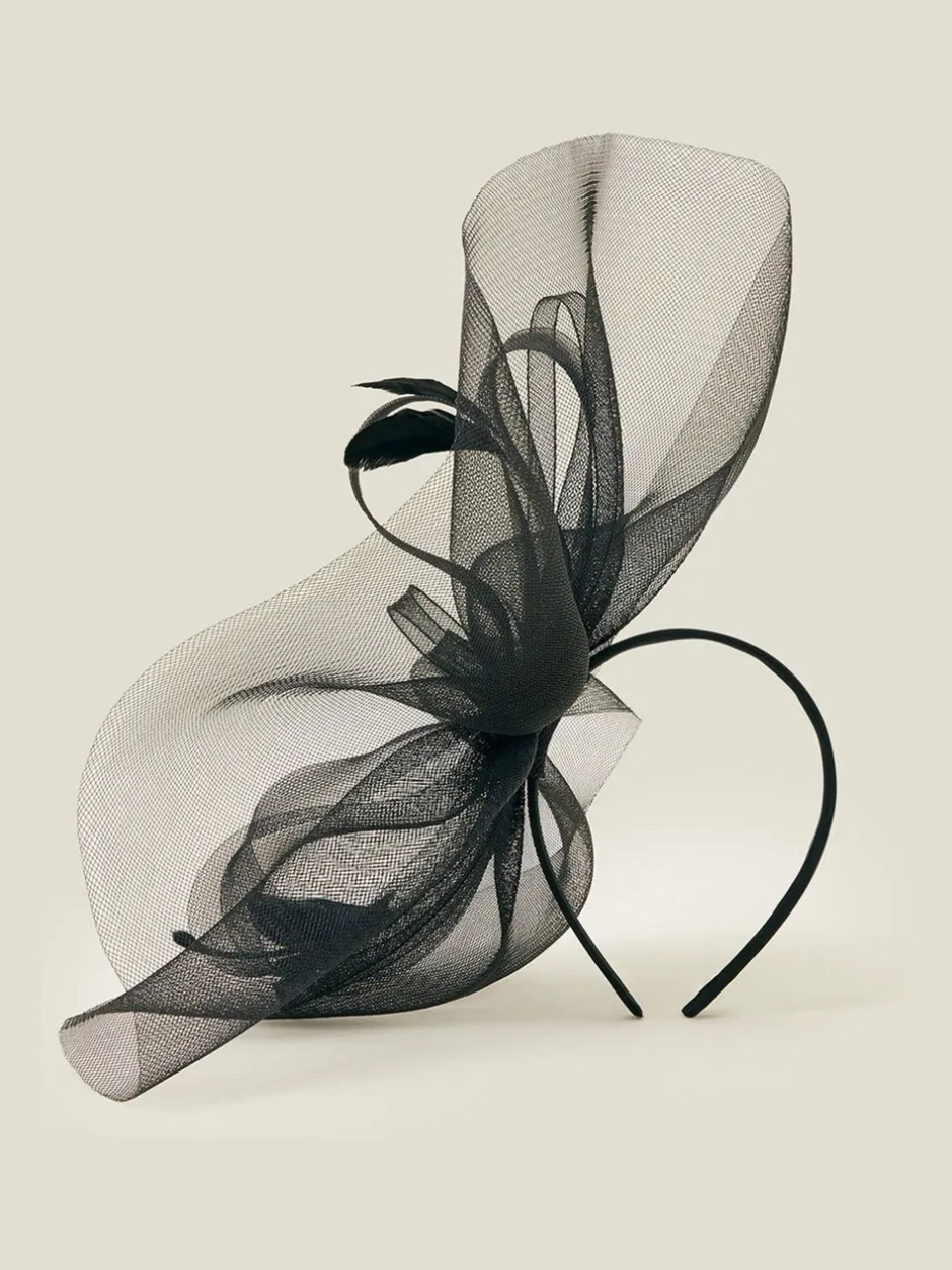 Haaraccessoires|Accessorize - Large Rhea Crin Fascinator Zwart