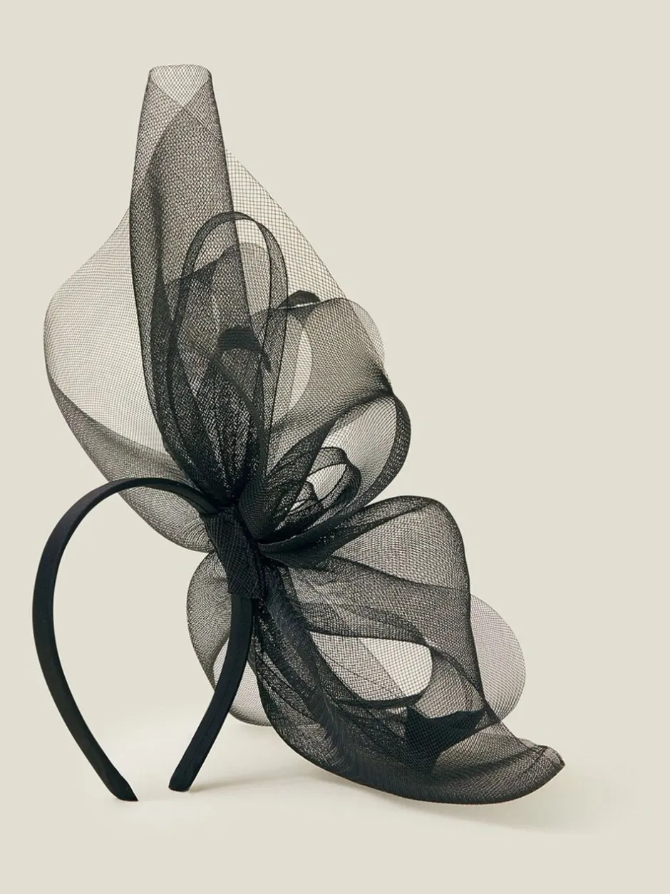 Haaraccessoires|Accessorize - Large Rhea Crin Fascinator Zwart