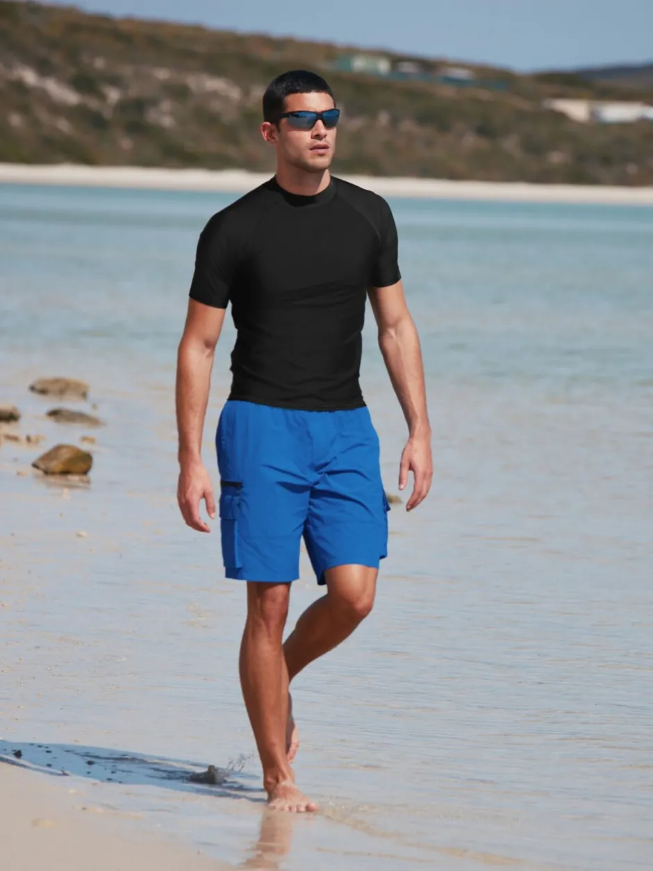Badkleding|Next - Actief rash vest met korte mouwen Zwart