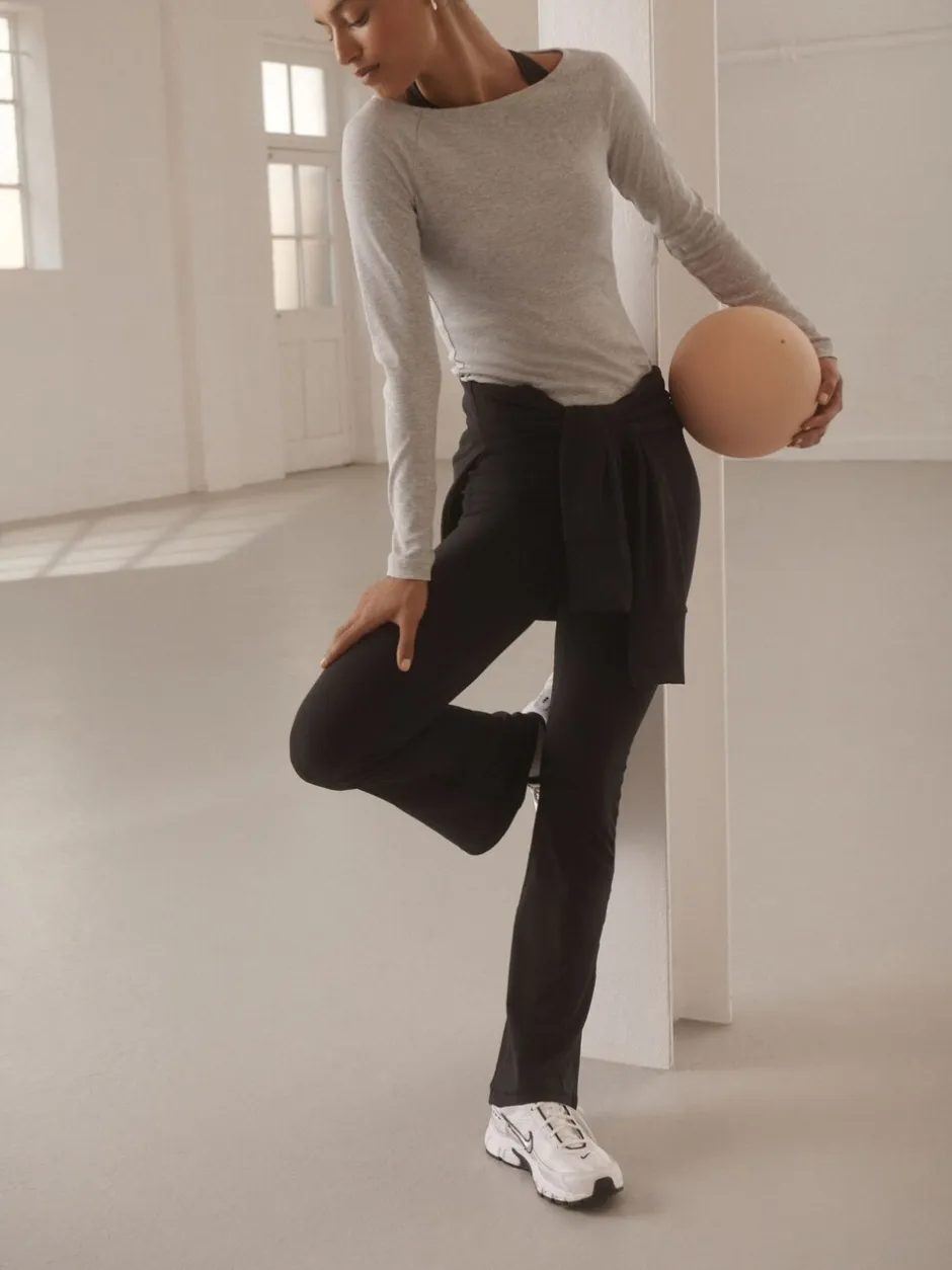 Leggings En Joggingbroeken*Next Zwart - Active Balance Wrap Front Flared Leggings
