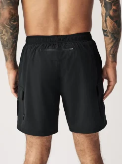 Shorts*Next - Active cargo gym trainingshorts Zwart