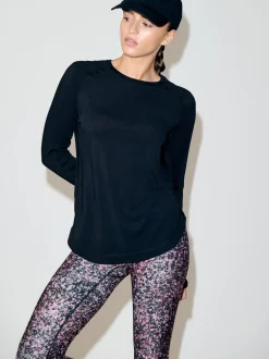 Sportkleding|Next - Active Crew Neck Long Sleeve T-Shirt Zwart