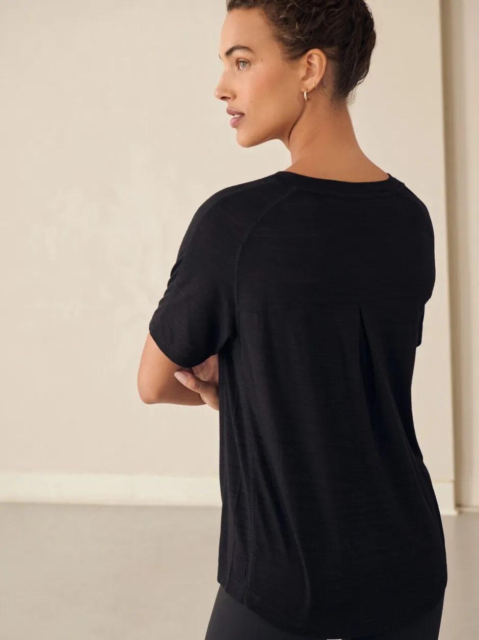 Sportkleding|Next - Active Lichtgewicht T-shirt met ronde hals en korte mouwen Zwart