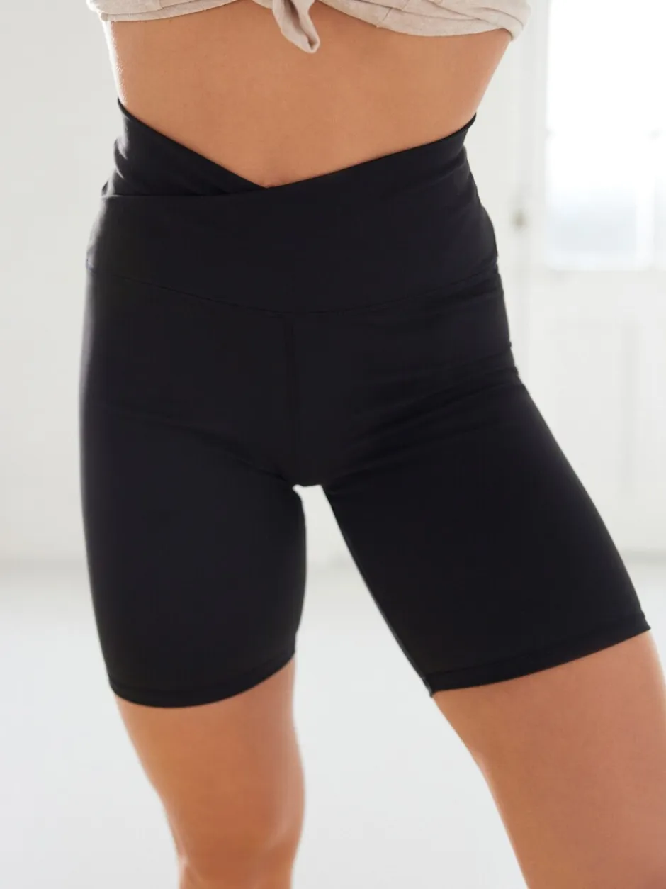 Shorts*Next Zwart - Active Sports fietsshort met tailleoverslag