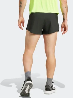 Shorts|adidas - Adizero Essentials hardloopshorts met split Zwart