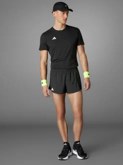 Shorts|adidas - Adizero Essentials hardloopshorts met split Zwart