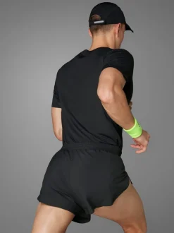 Shorts|adidas - Adizero Essentials hardloopshorts met split Zwart